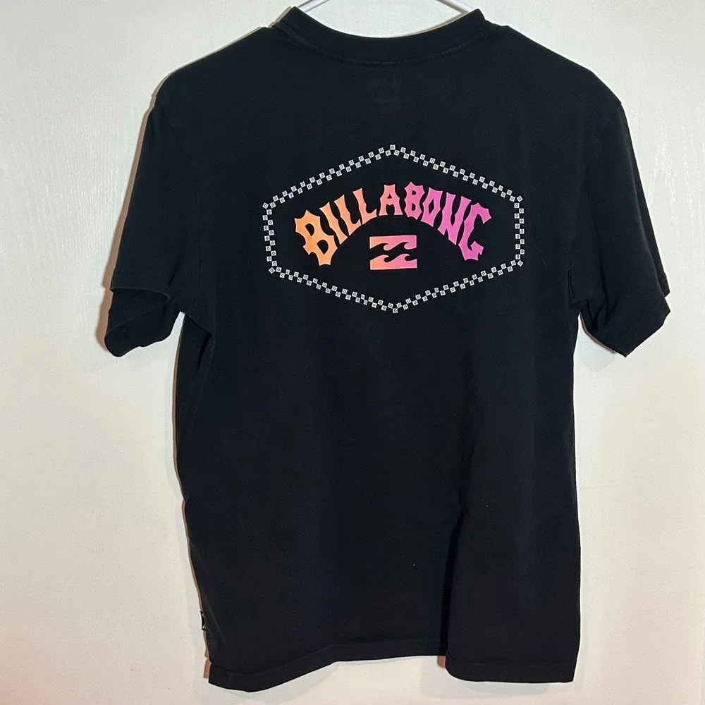 Billabong Mens Premium Tee Black Short Sleeve Graphic Logo T-Shirt‎ Size Medium